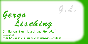 gergo lisching business card